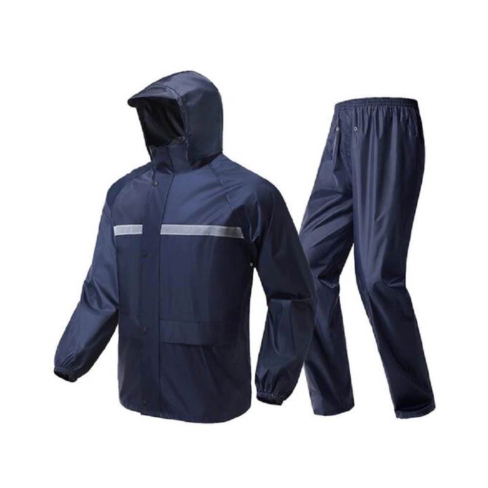 amany PVC Raincoat with Trouser - Navy Blue